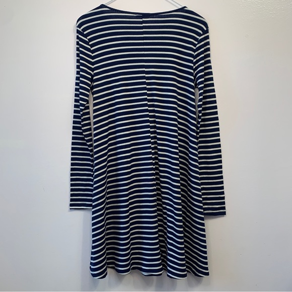 Revolve LAMade Long Sleeve Ribbed Mini Dress Navy Stripe Womens Size M - Picture 2 of 5